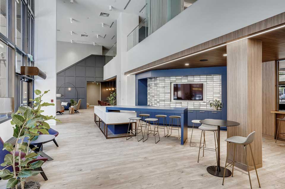 Amenities and Lobby area in 1401 17th Street